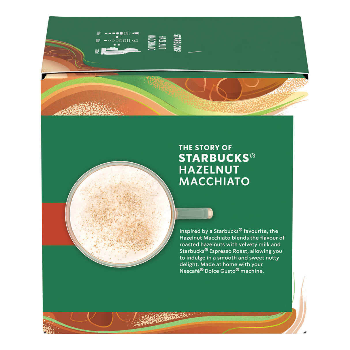 Starbucks Dolce Gusto Hazelnut Latte Macchiato Coffee Pods - Case