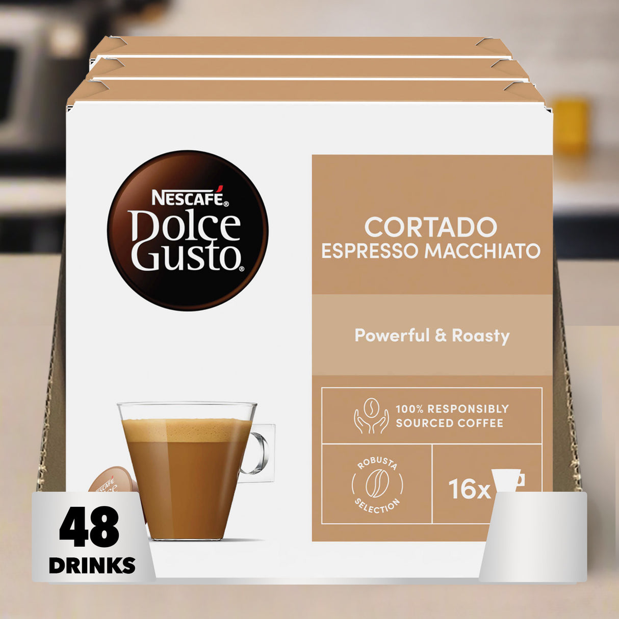 Nescafe Dolce Gusto Espresso Cortado Macchiato Coffee Pods - Case
