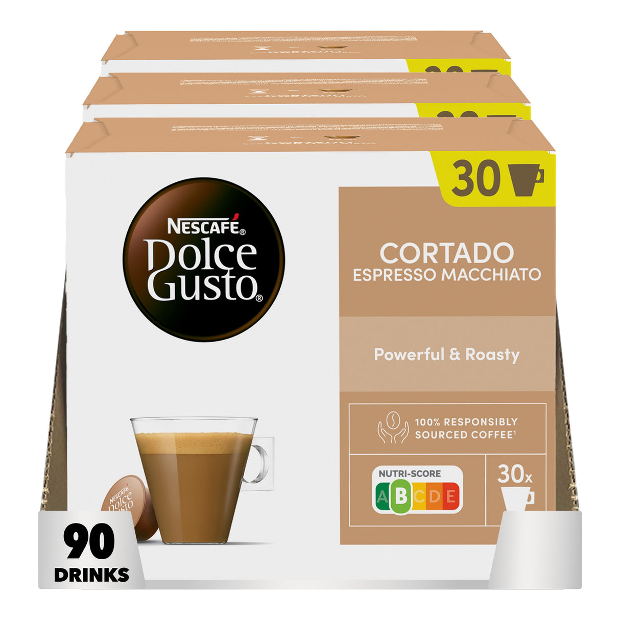 Dolce Gusto Espresso Cortado Macchiato 3x30 Magnum Pack Case