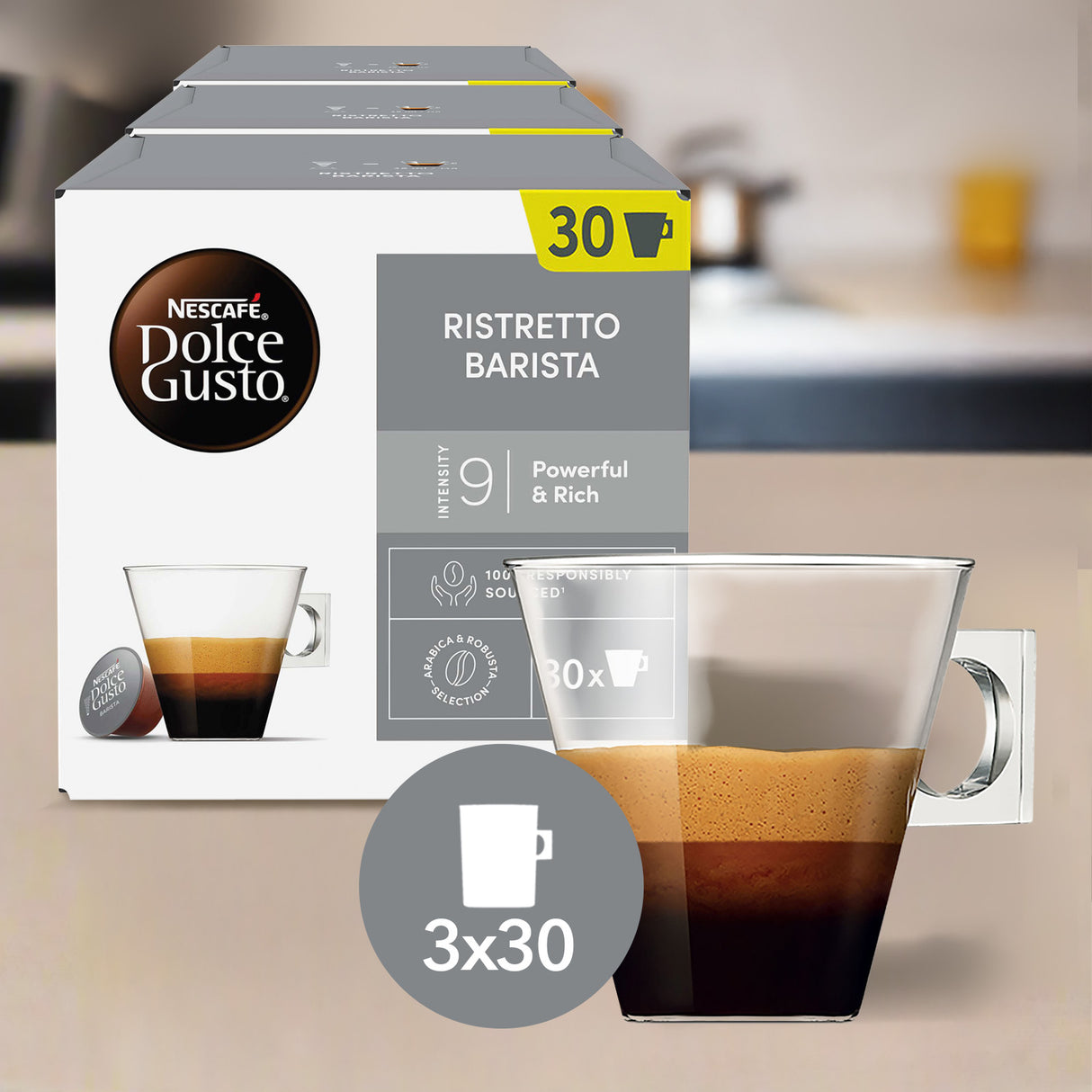 Nescafe Dolce Gusto Ristretto Barista 3x30 Magnum Pack Case