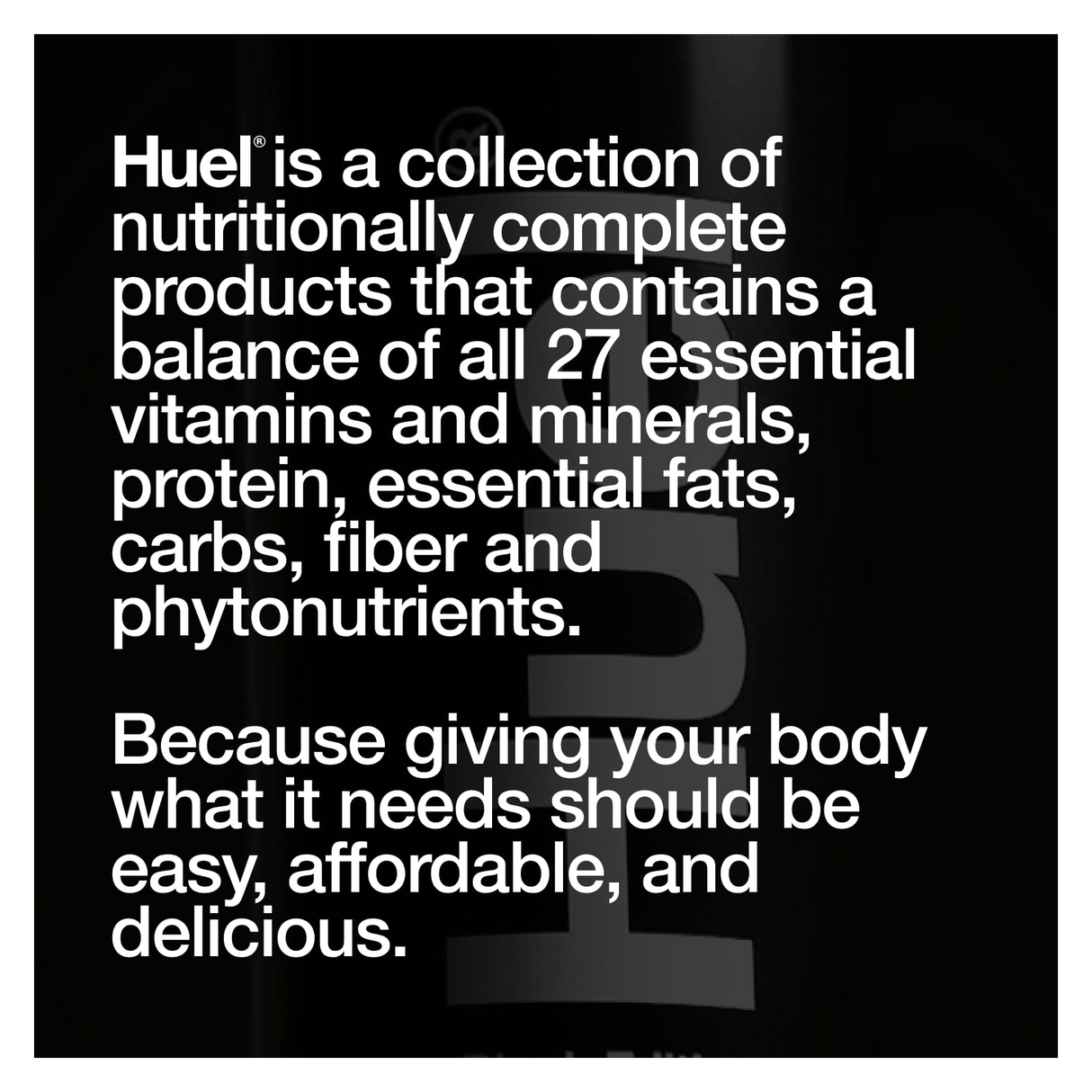Huel Black Edition Vanilla Info