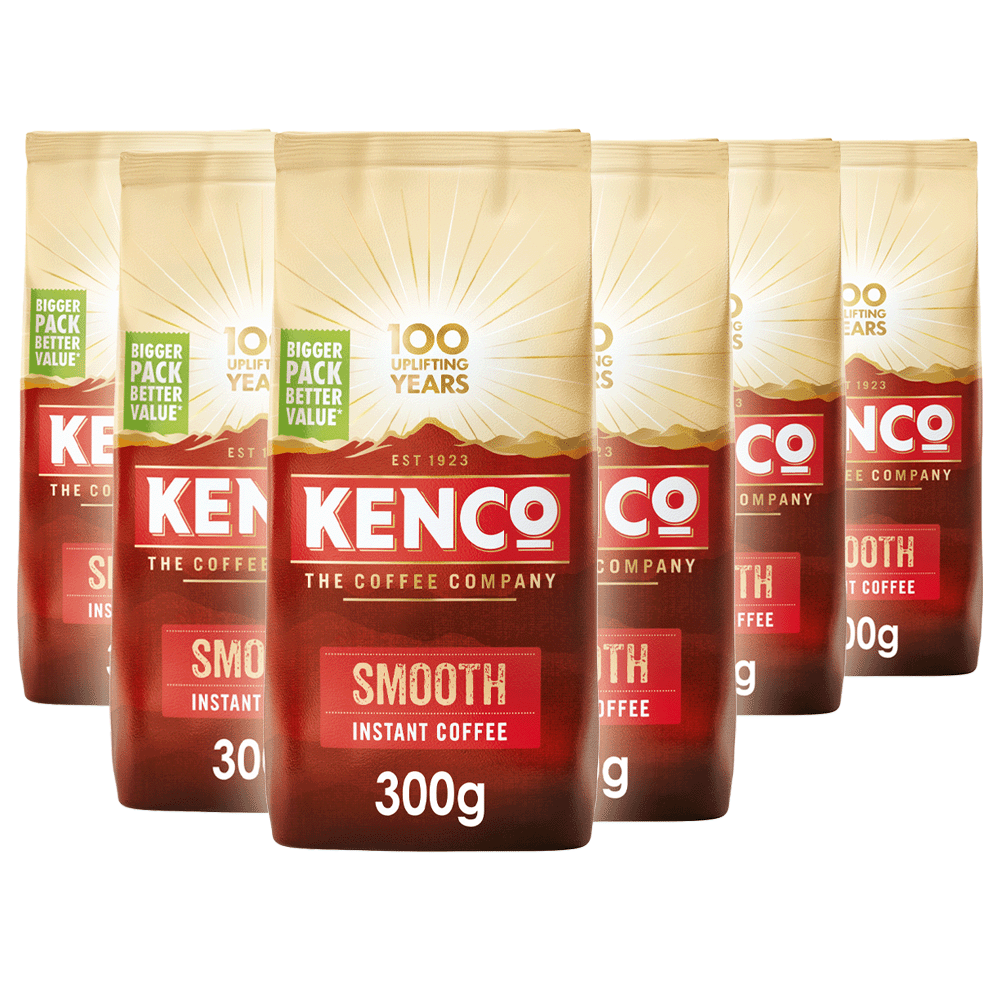 Kenco Smooth Roast Instant Coffee Refill 6x300g Bags