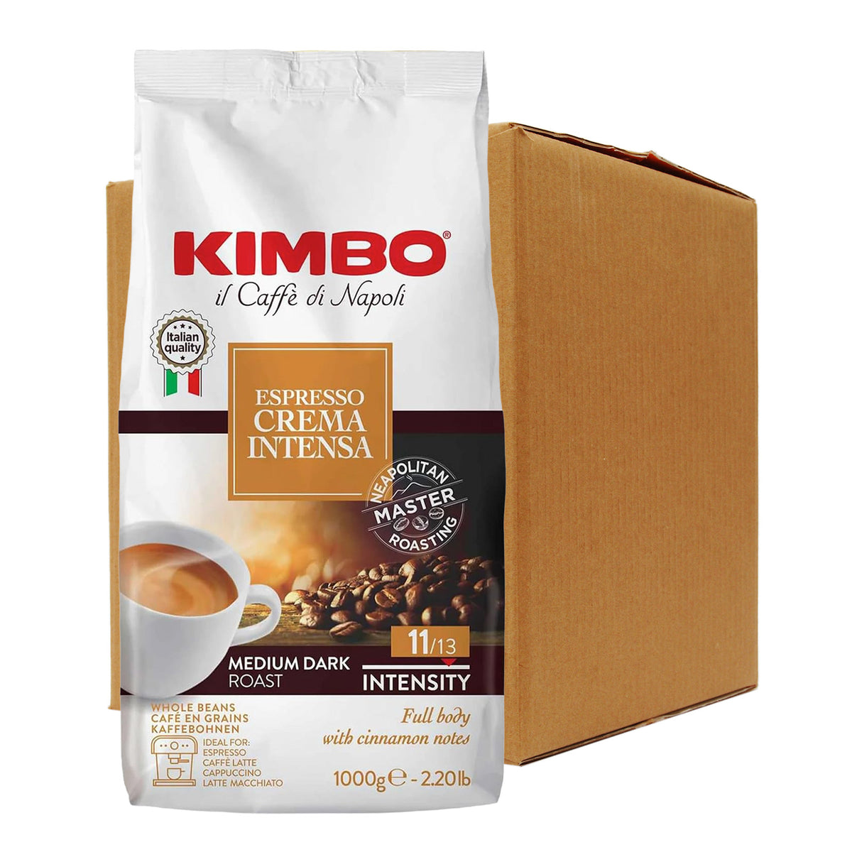 Kimbo Crema Intensa Coffee beans 6x1kg Case