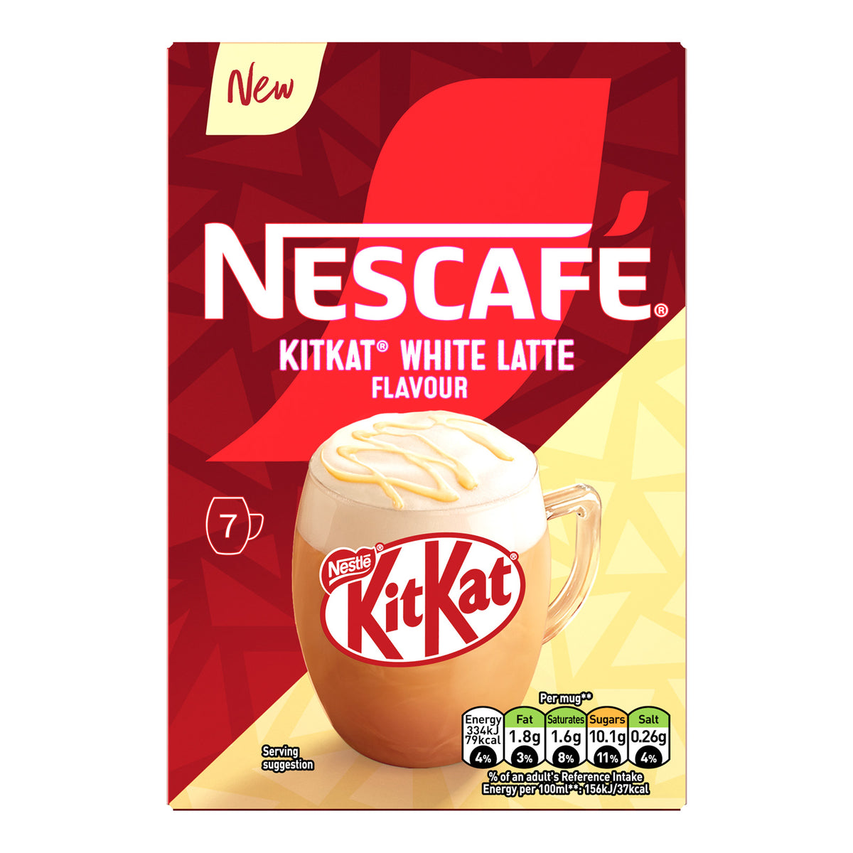 Nescafe White KitKat Latte Coffee 6x7 Sachets