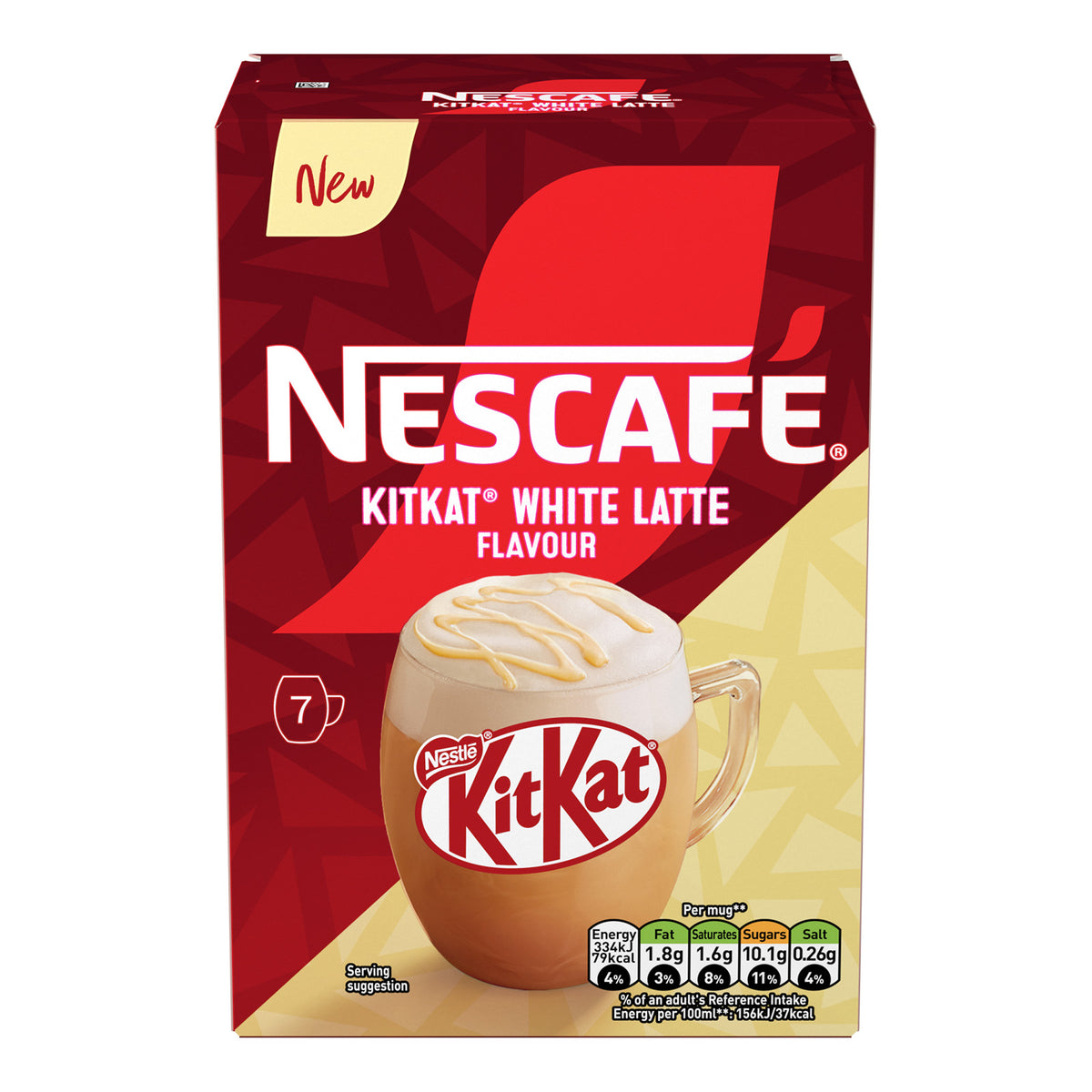 Nescafe White KitKat Latte Coffee 6x7 Sachets