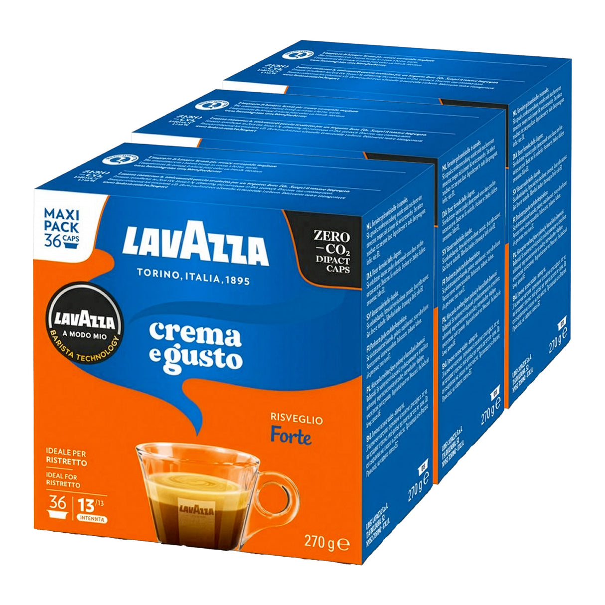 Lavazza Crema E Gusto Forte coffee packs 3x36