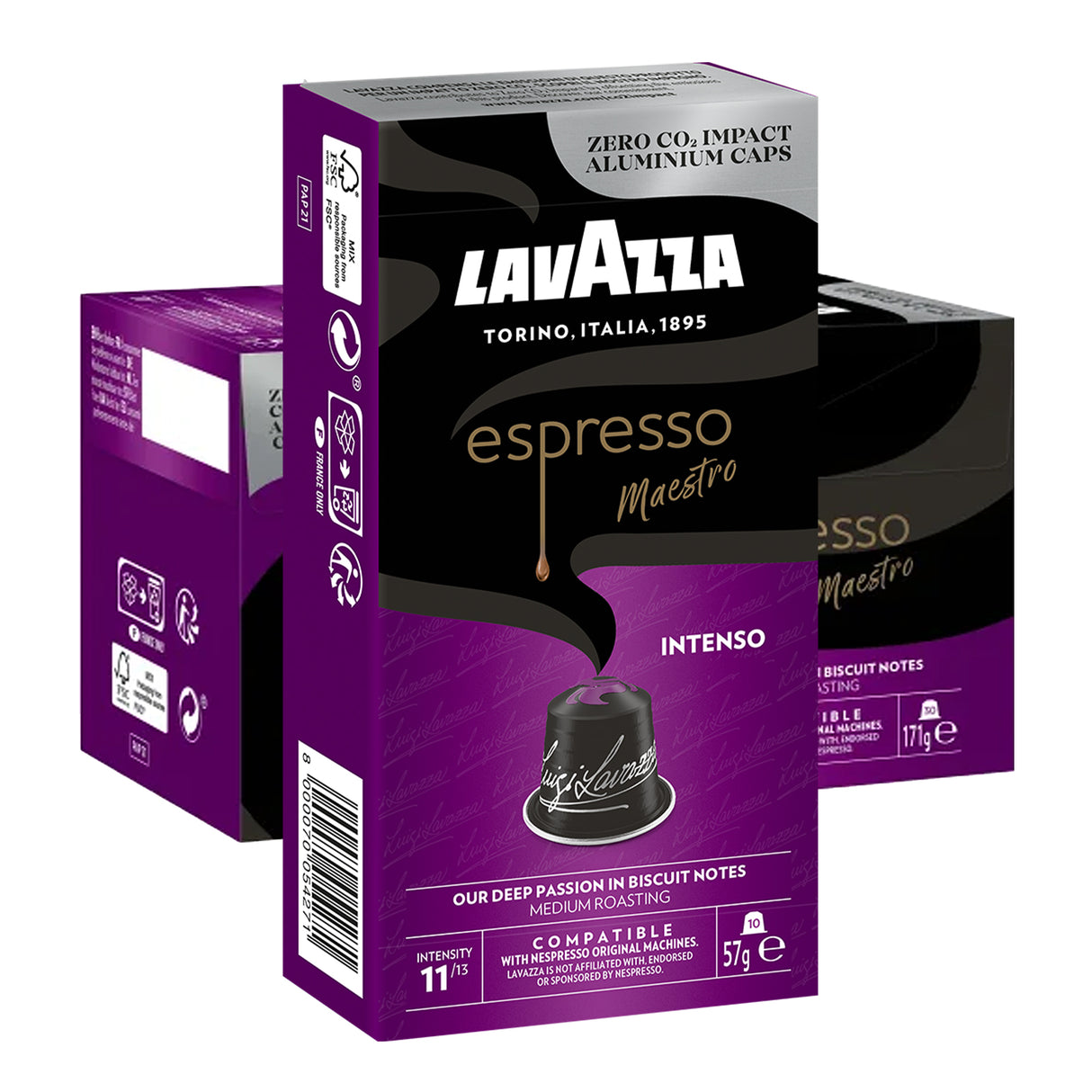 Lavazza Maestro Espresso Intenso Nespresso Compatible Coffee Capsules 10x10
