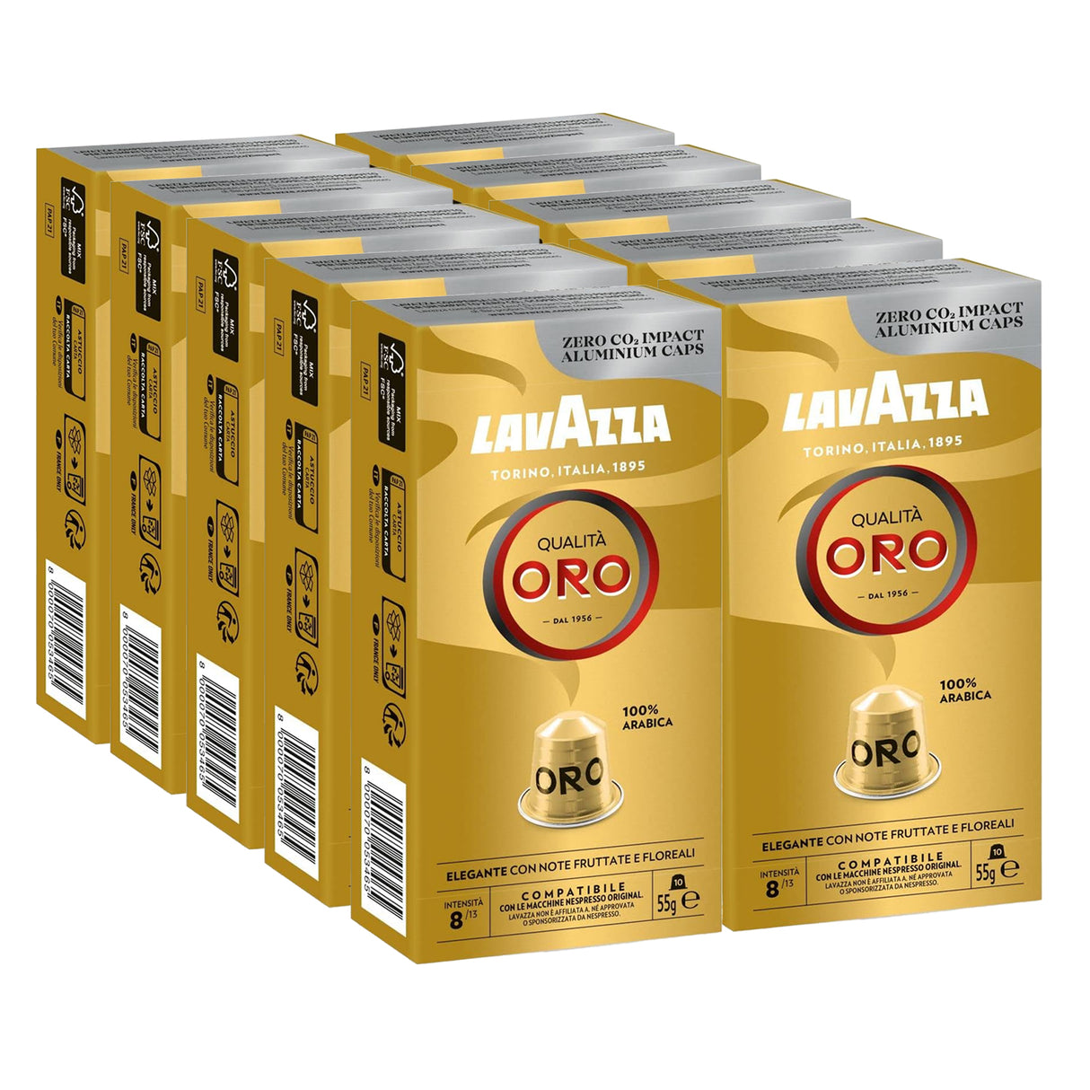 Lavazza Qualità Oro Nespresso Compatible Coffee Capsules 10x10