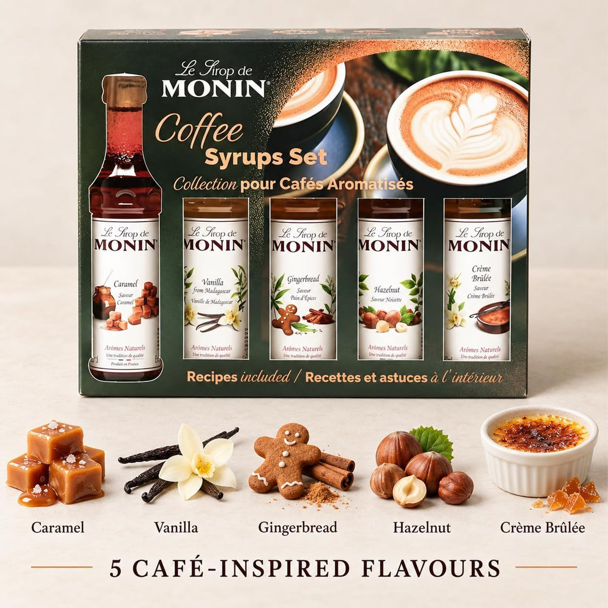 MONIN Coffee Syrup Gift Set 5x5cl