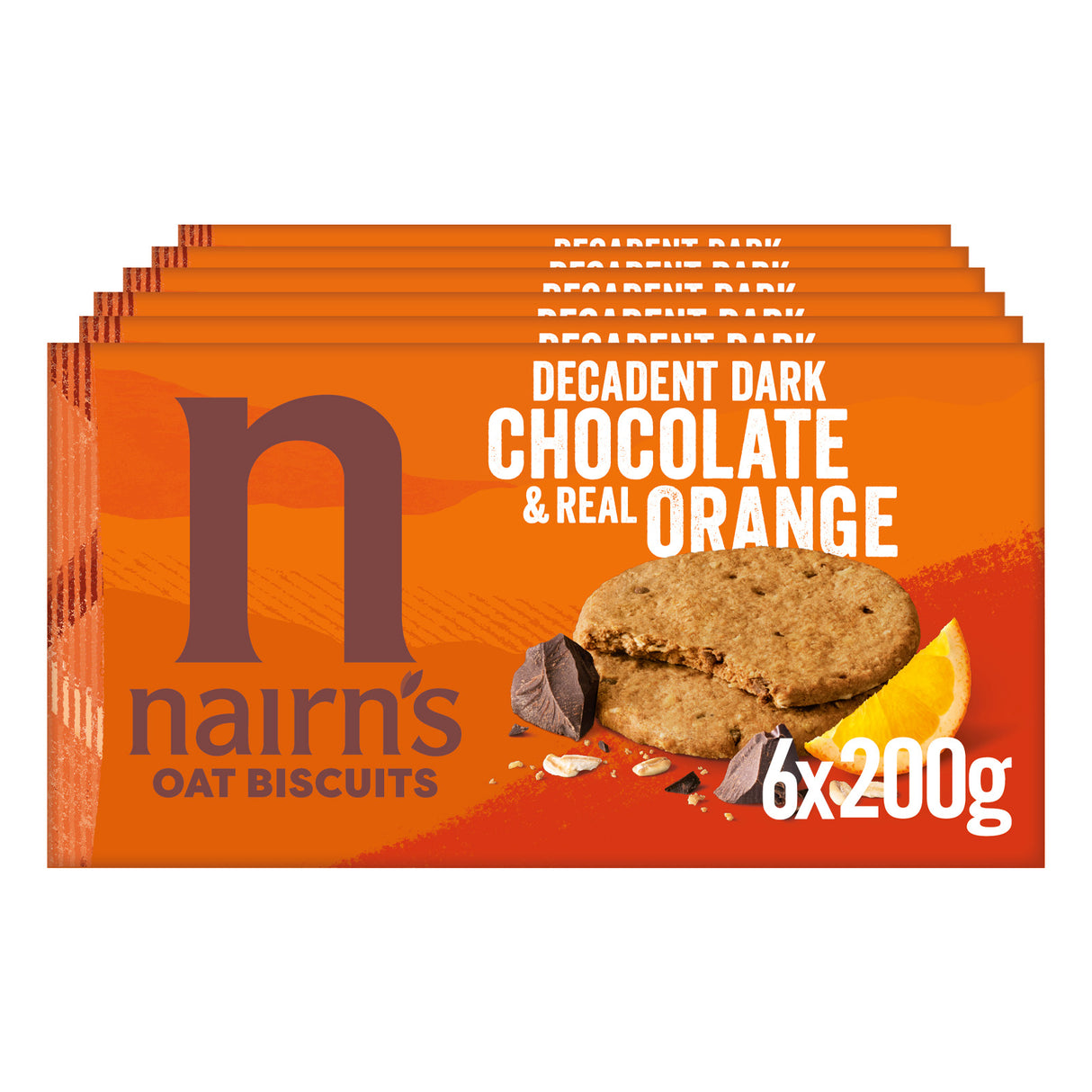 Nairn's Chocolate Orange Chip Oat Biscuits Case of 6x200g