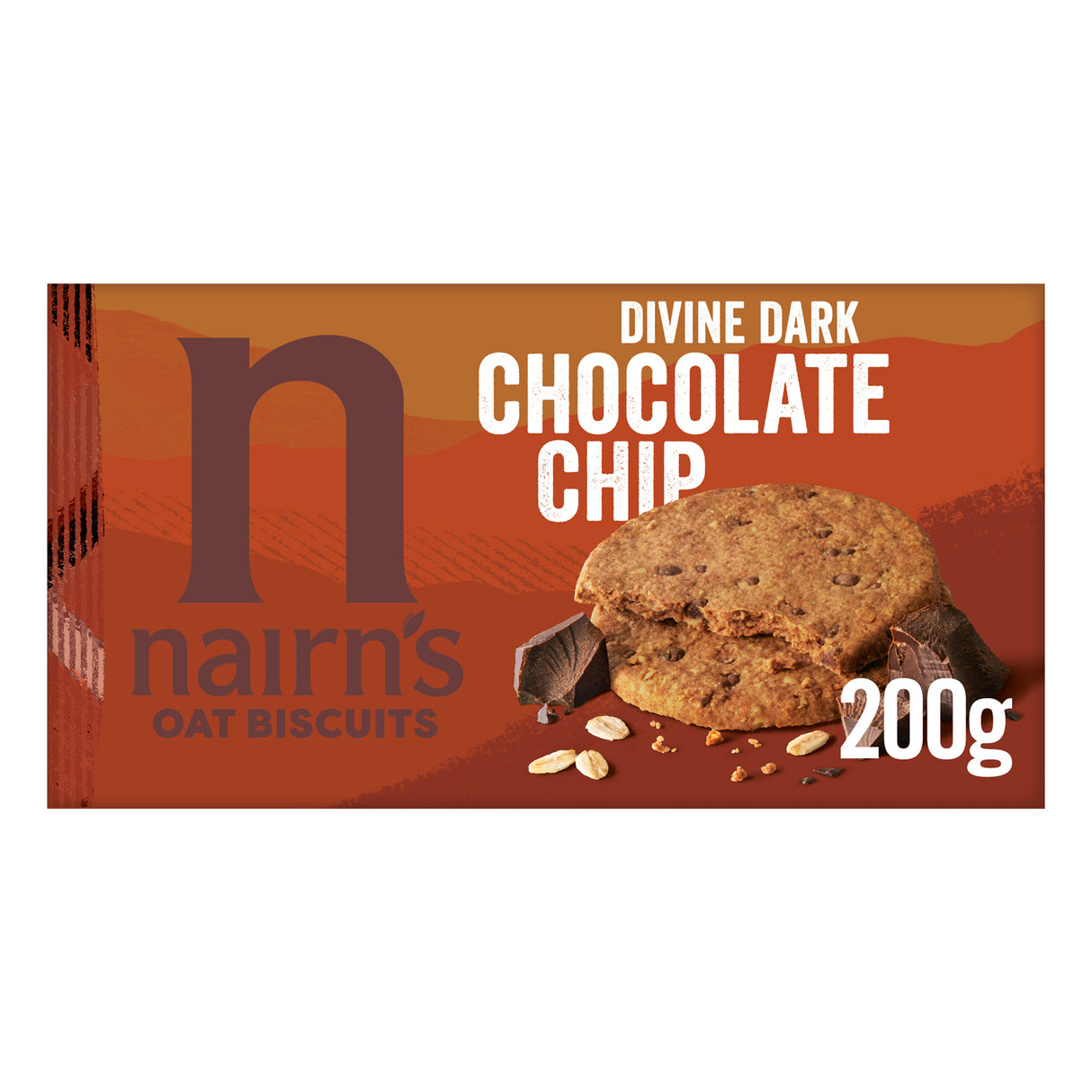 Nairn's Dark Chocolate Chip Oat Biscuits Case of 8x200g