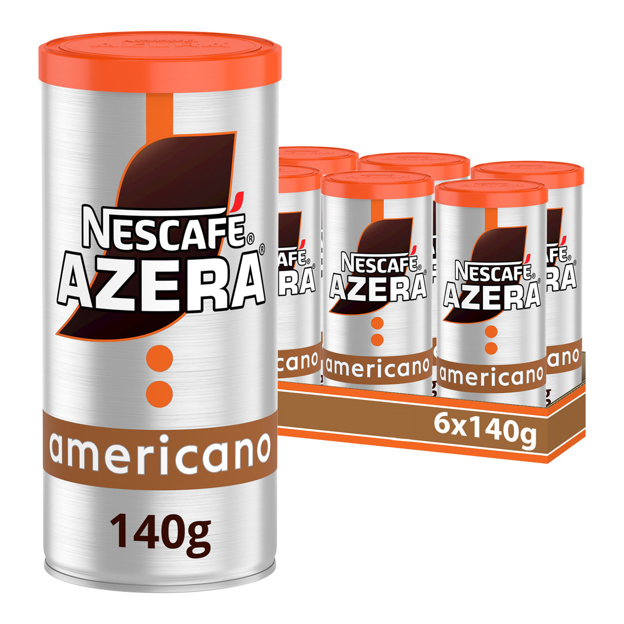 Nescafe Azera Americano Instant Coffee Tins 6x140g