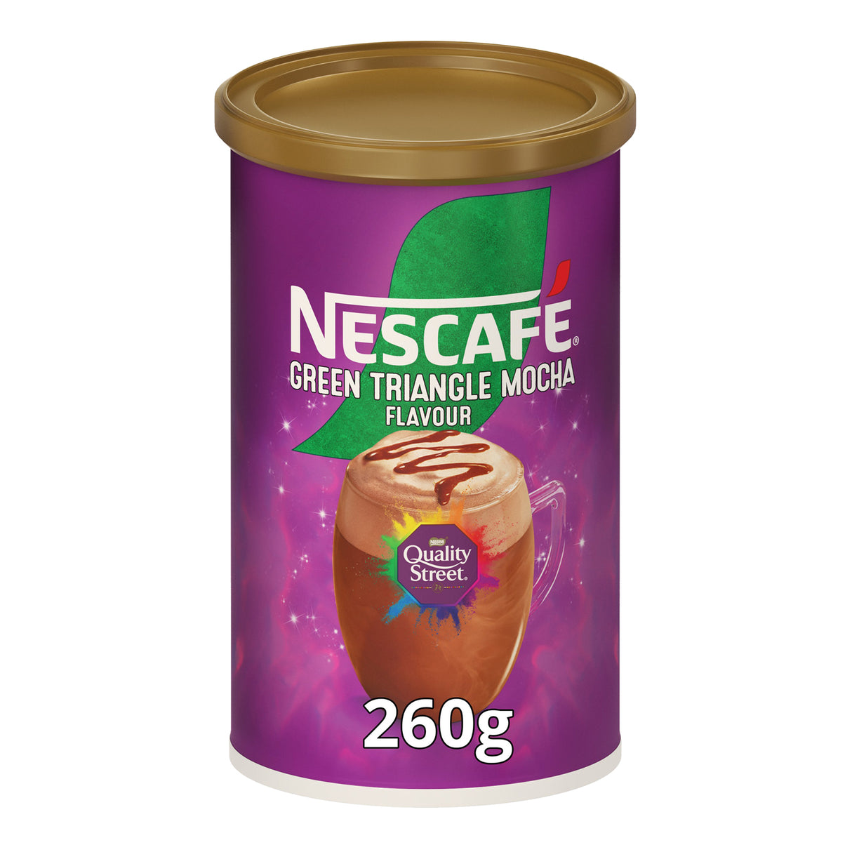 Nescafe Quality Street Green Triangle Hazelnut Mocha Coffee 5x260g Tubs