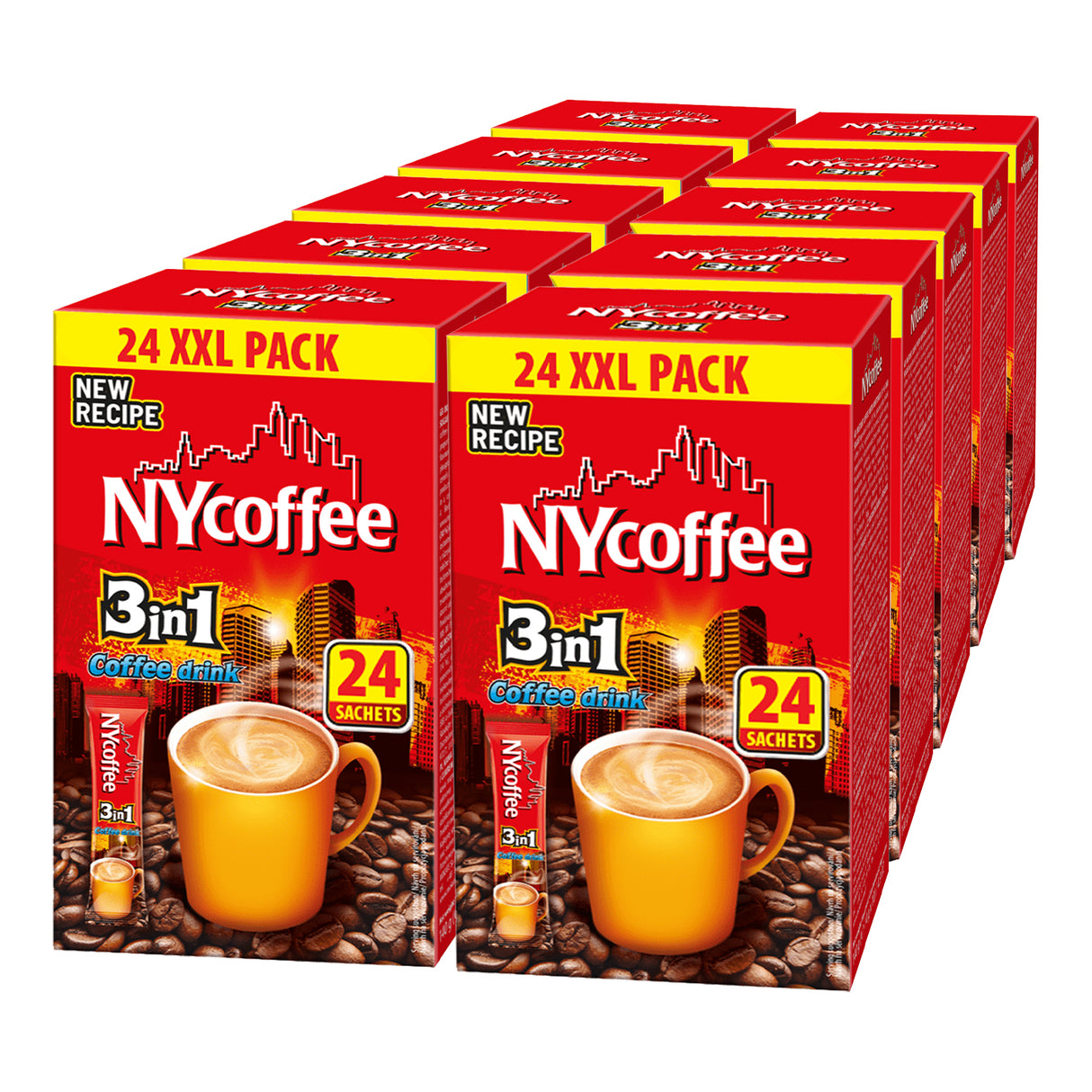 NY Coffee 3in1 Instant Sachets Case 10x10