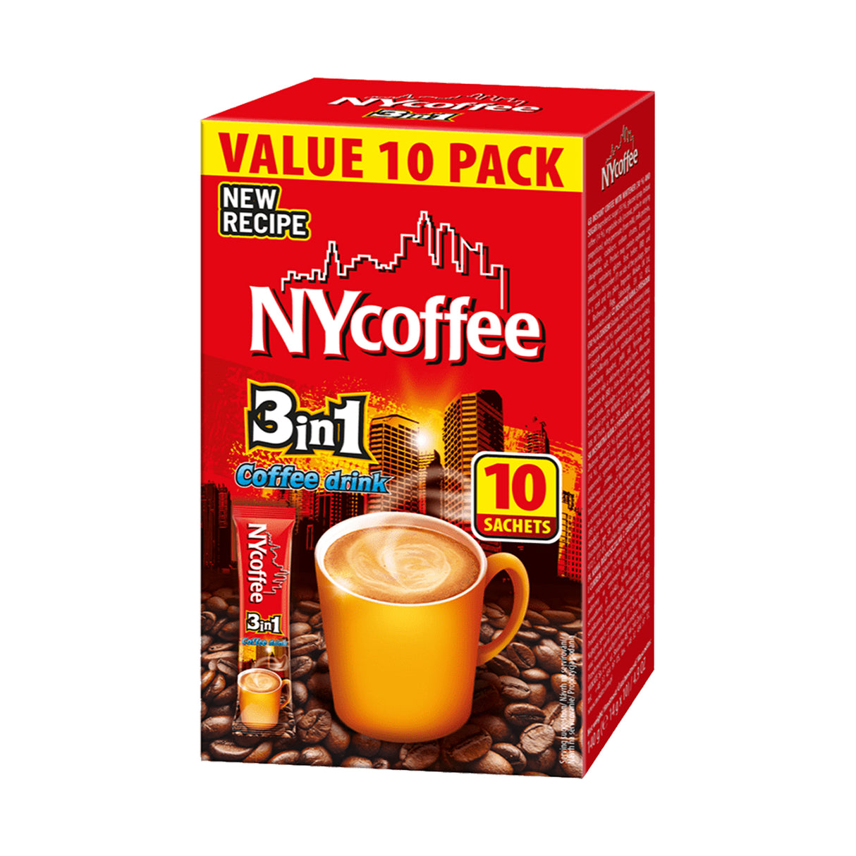 NY Coffee 3in1 Instant Sachets Case 10x10