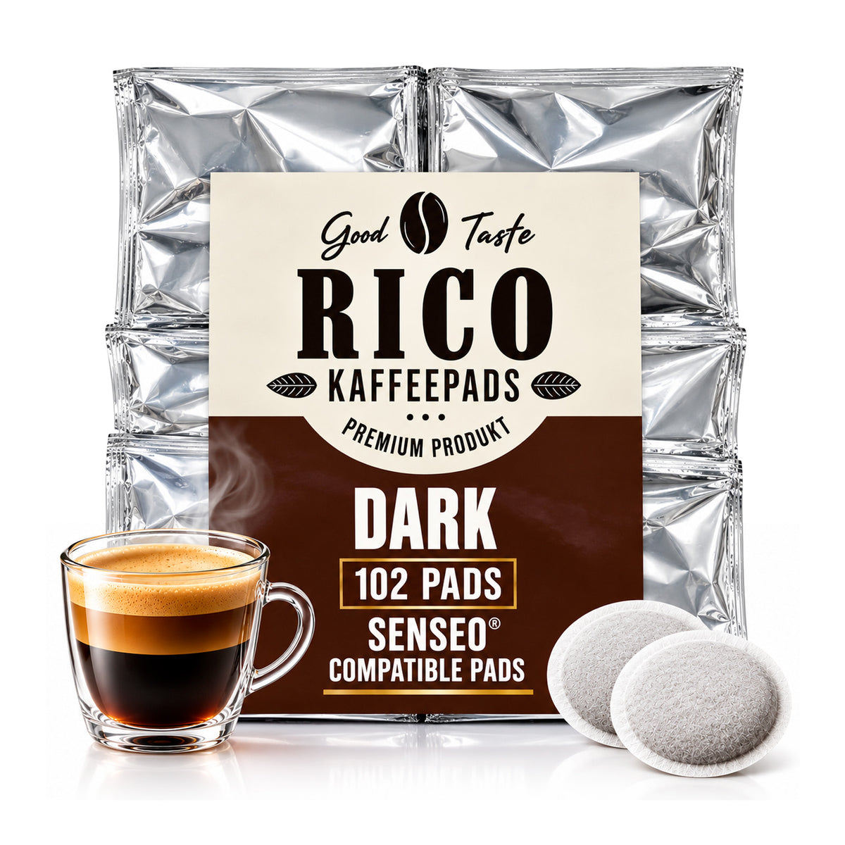 Rico Senseo Compatible Pads Dark