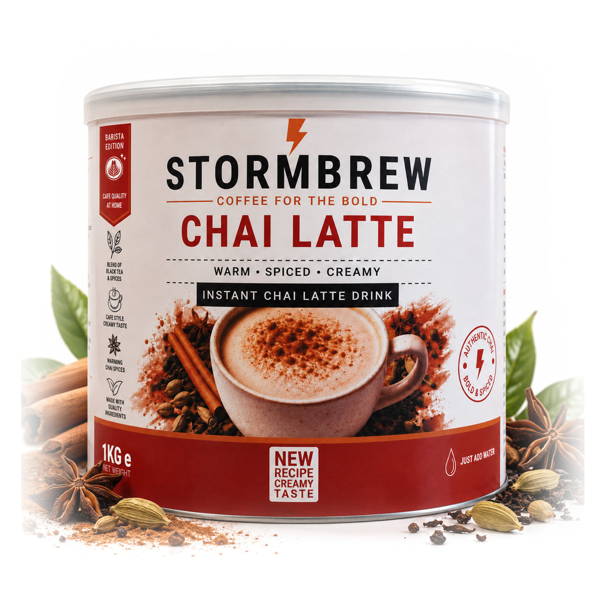 Stormbrew Barista Edition Chai Latte Instant Tin 6x1kg