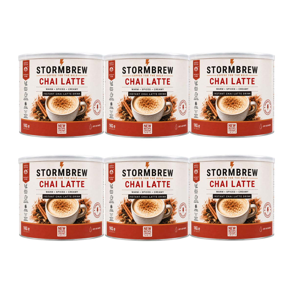 Stormbrew Barista Edition Chai Latte Instant Tin 6x1kg