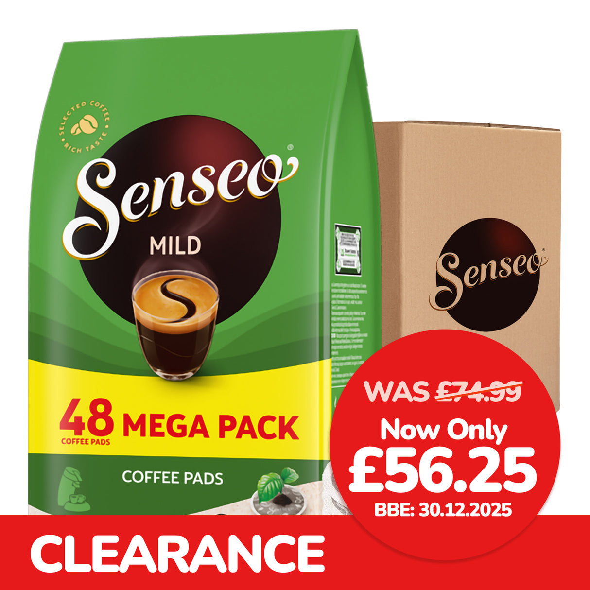 Senseo Mild Coffee Pads 10x48 BBE: 30/12/25