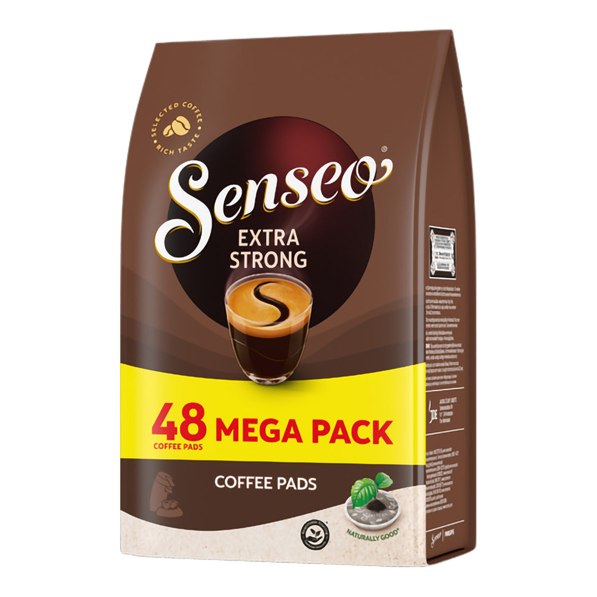 Senseo Extra Strong coffee pads packaging on a white background
