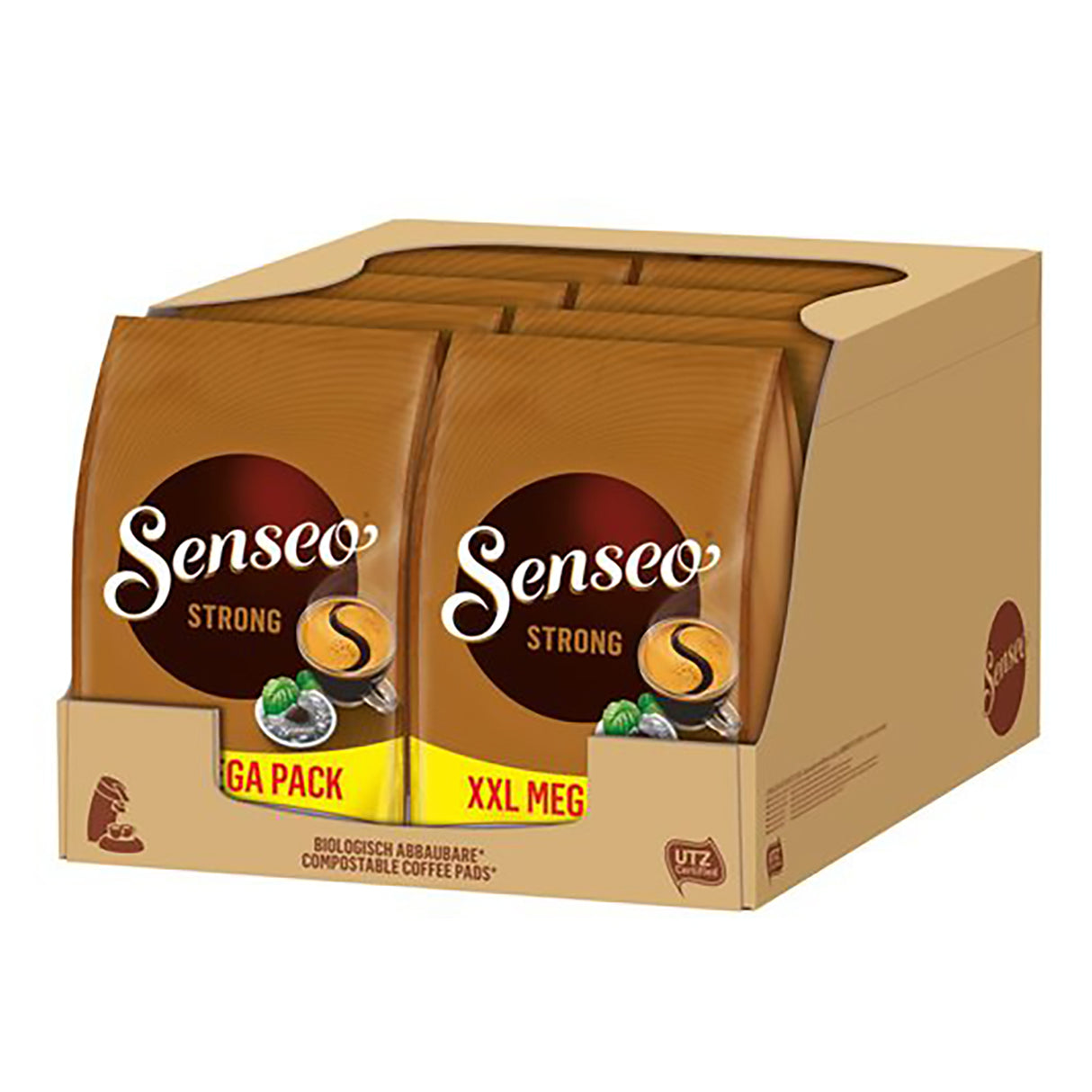 Senseo Strong coffee pods packaging on a white background