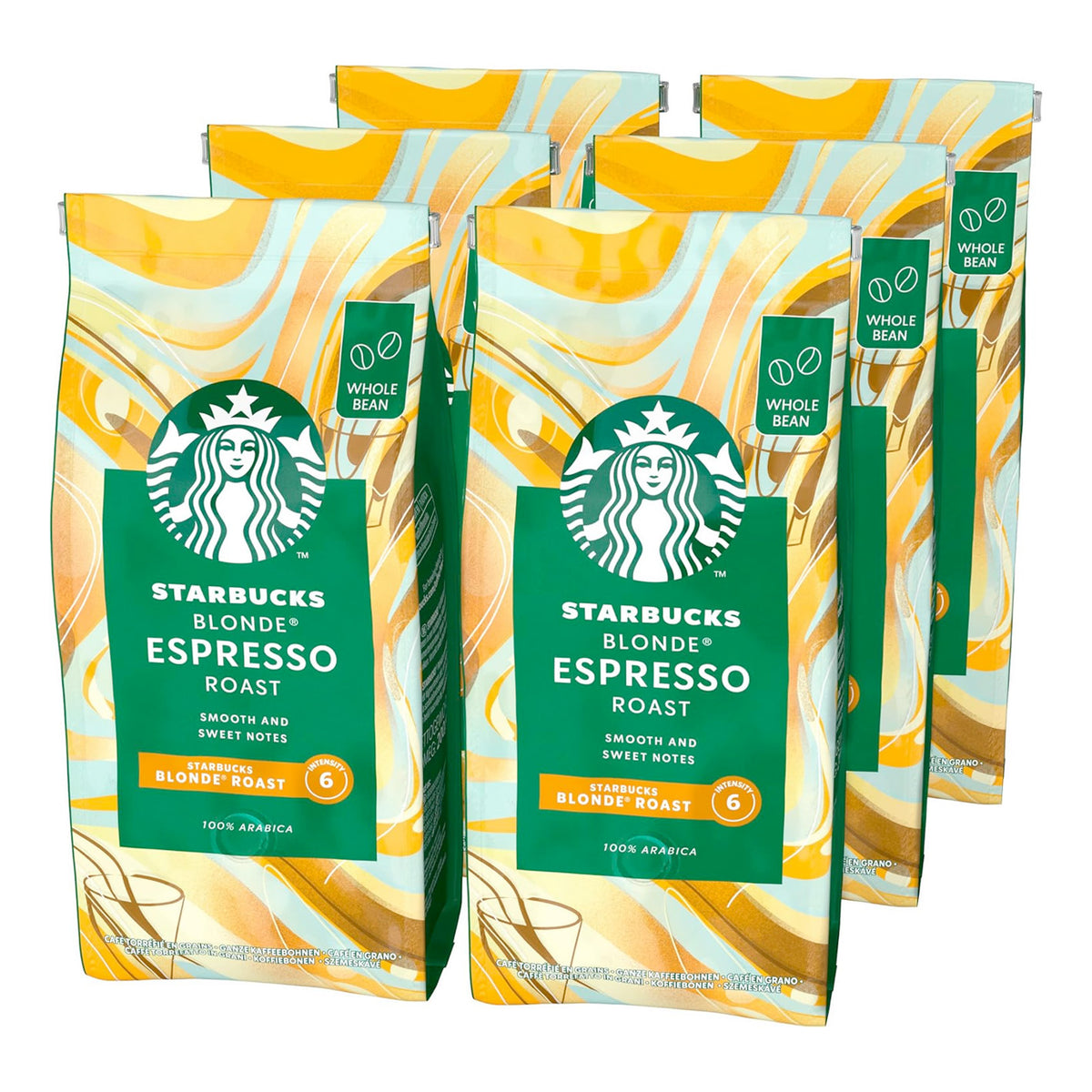 Starbucks Blonde Espresso Coffee Beans 6x200g Coffee Supplies Direct
