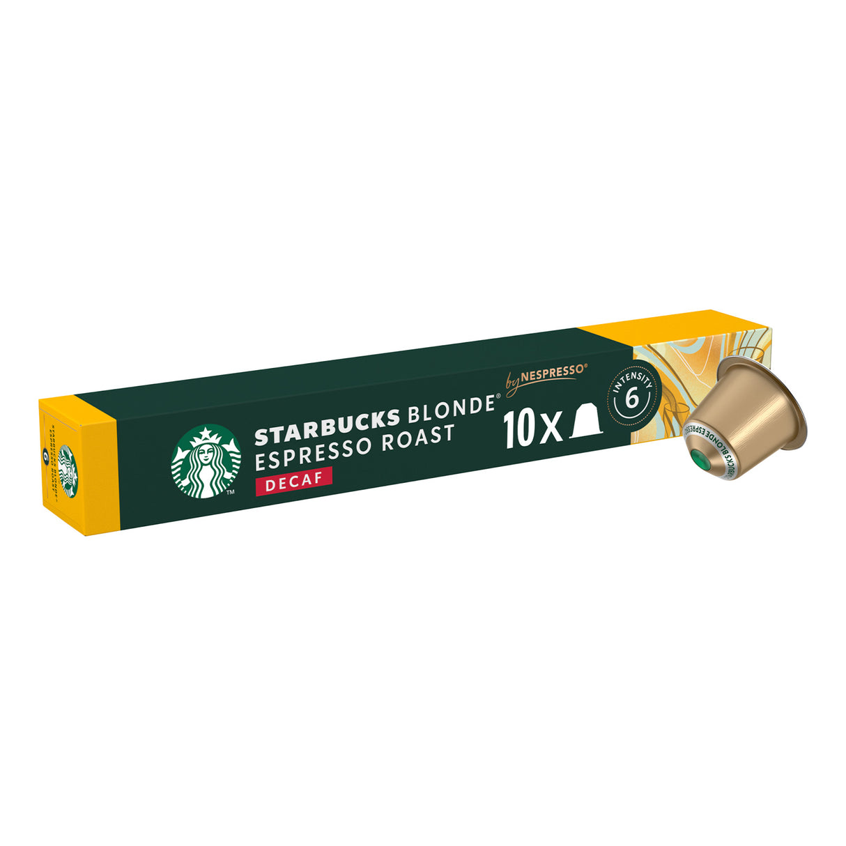 Starbucks By Nespresso Decaf Blonde Espresso Roast 1x10 Coffee Capsules