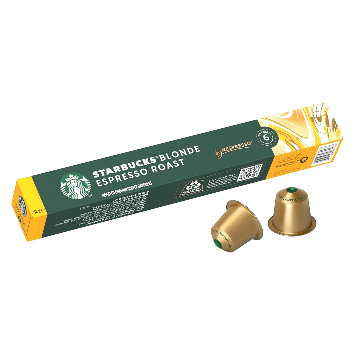 Starbucks By Nespresso Blonde Espresso Roast 1x10 Coffee Capsules