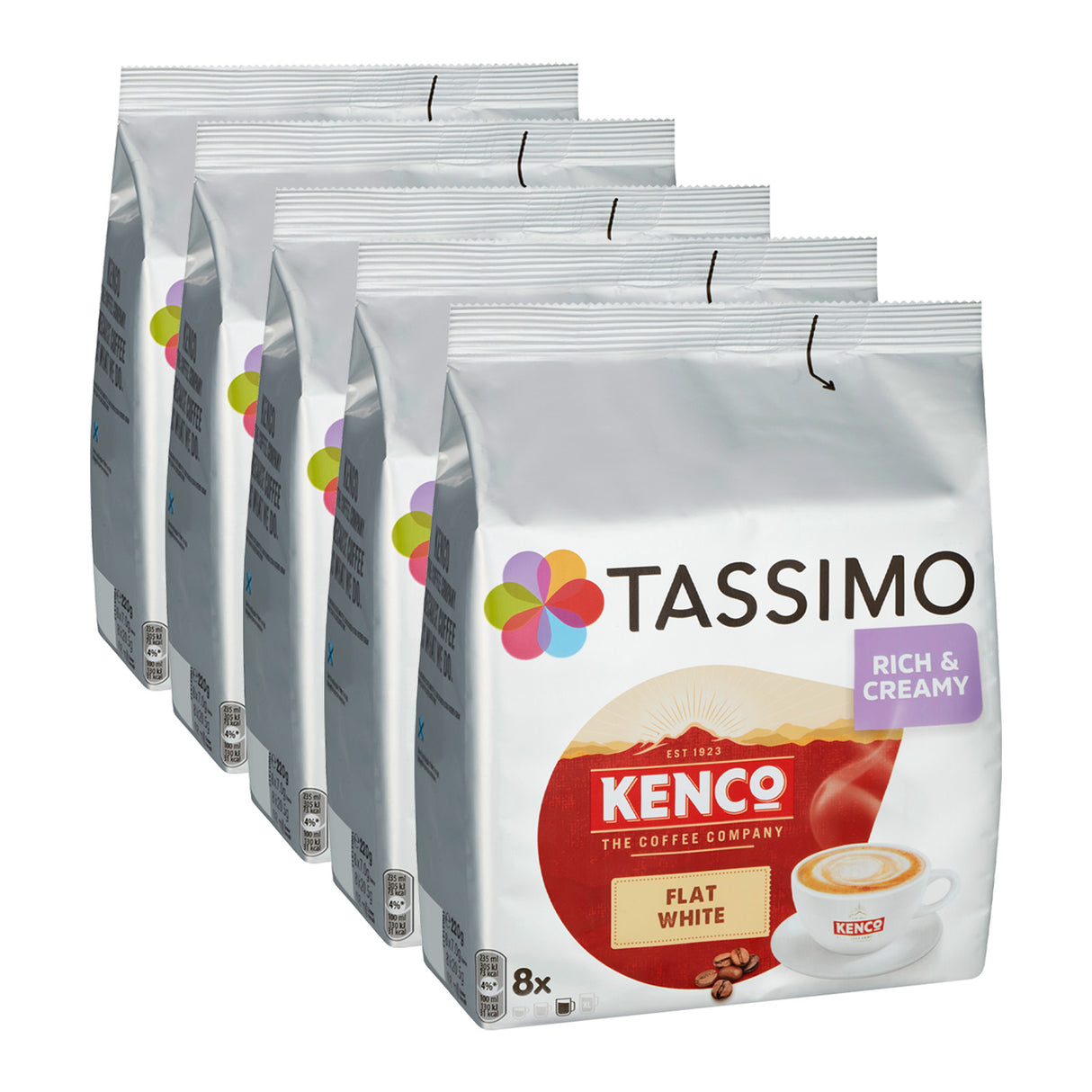 Tassimo Kenco Flat White coffee pods Case right angle