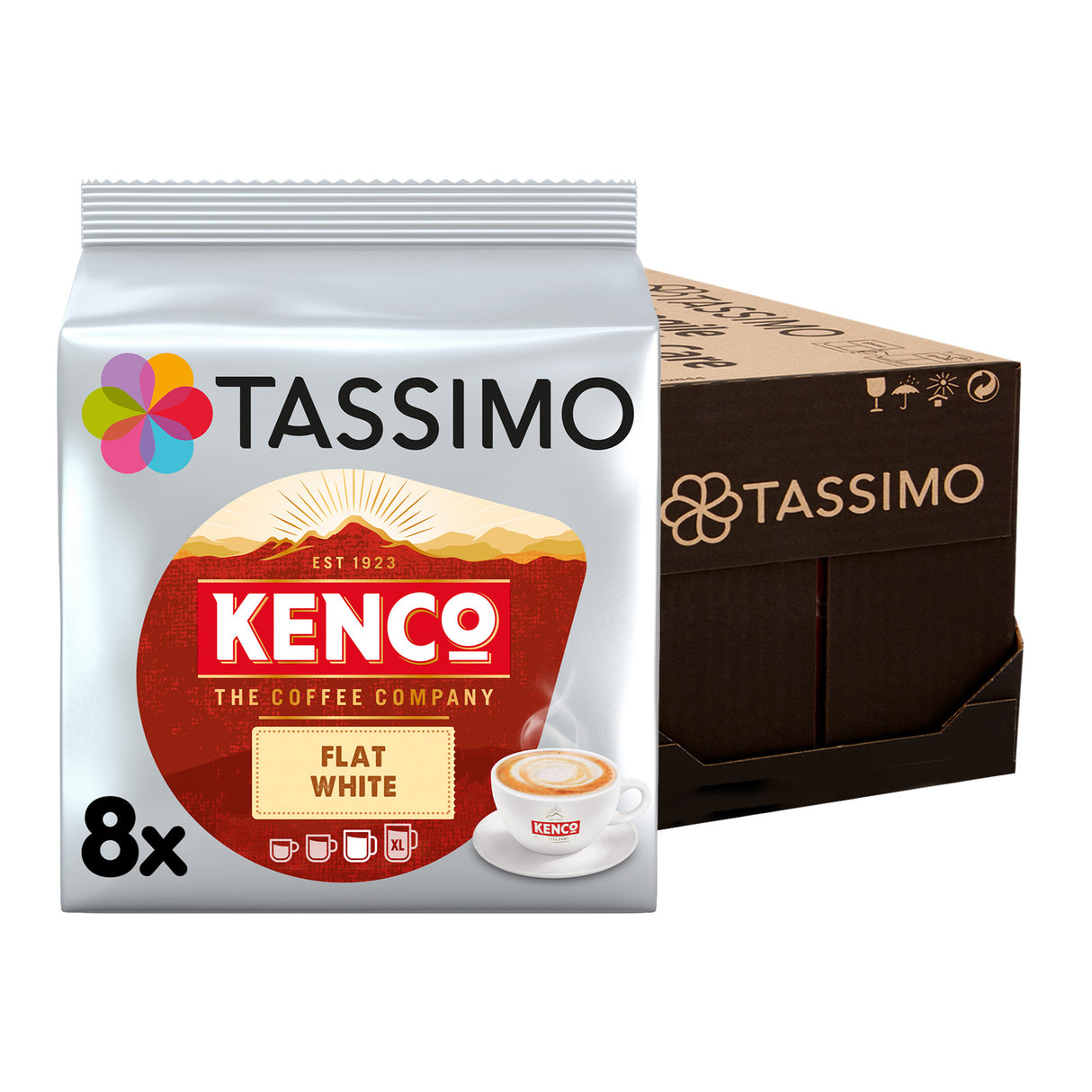 Tassimo Kenco Flat White coffee pods Case