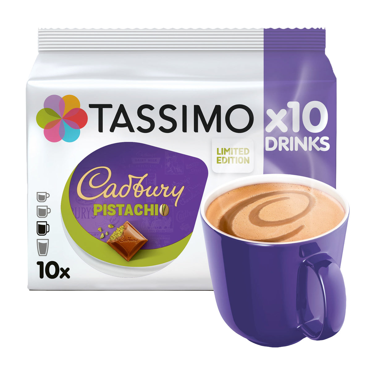 Tassimo Cadbury Pistachio Hot Chocolate Pods Case