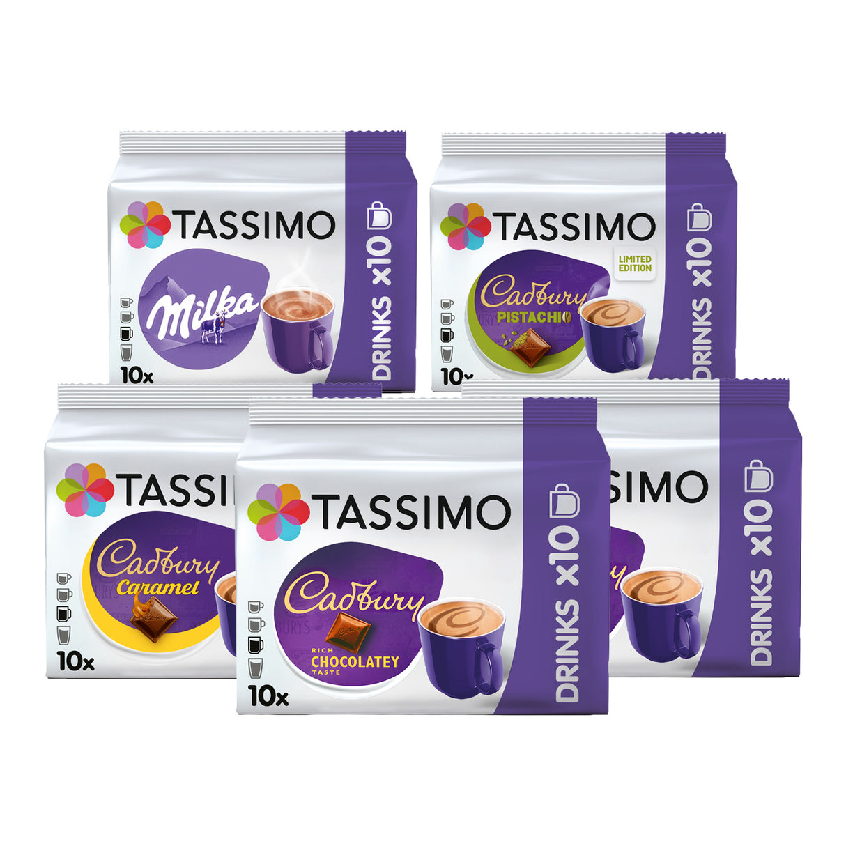 Tassimo Hot Chocolate Variety Pack 50 Drinks
