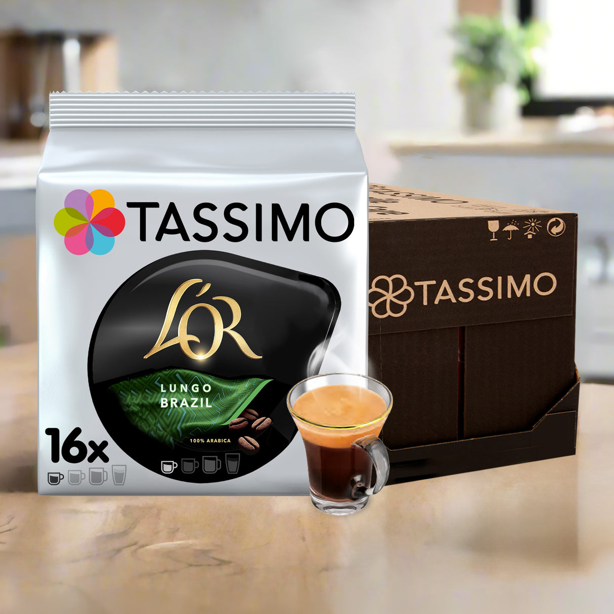 Tassimo L'OR Lungo Brazil Coffee Pods Case