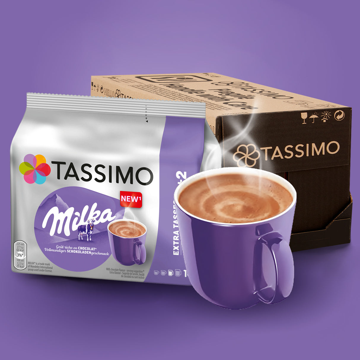 Milka Case purple background