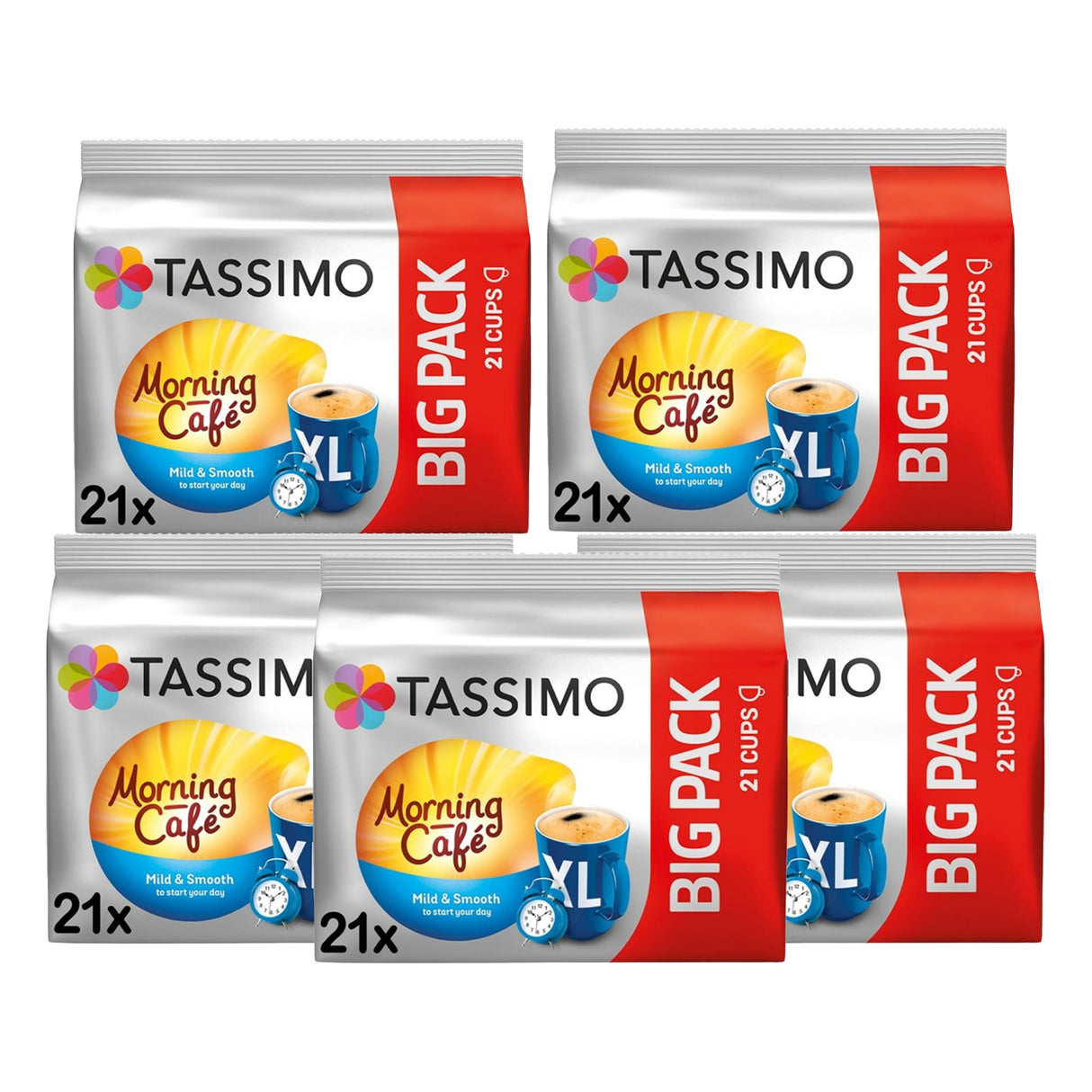 Tassimo Morning Cafe Big Pack coffee 5x21 pods