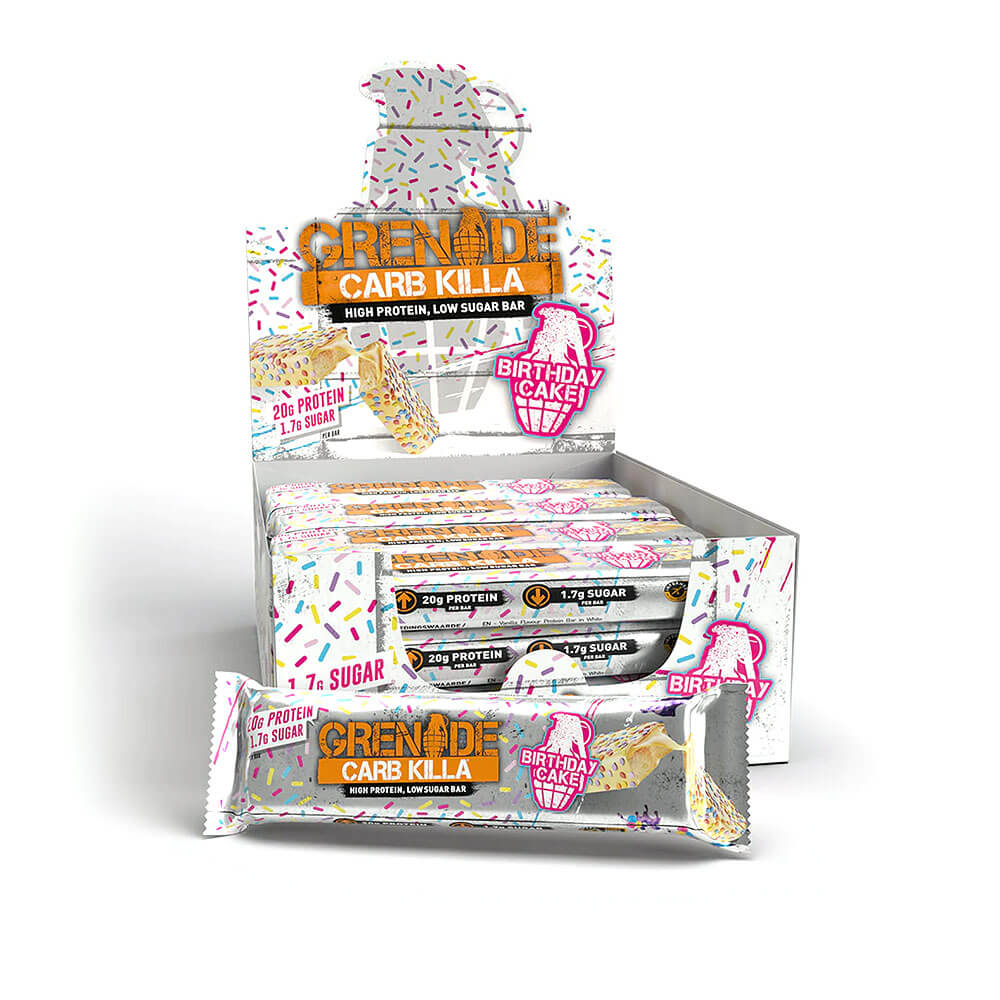 Grenade Birthday Cake Protein Bars Box of 12