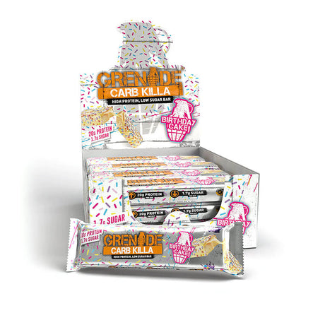Grenade Birthday Cake Protein Bars Box of 12