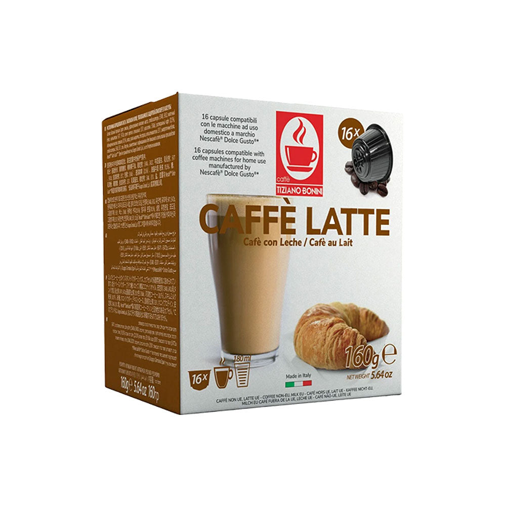 Tiziano Bonini Dolce Gusto Compatible Caffé Latte Coffee Pods