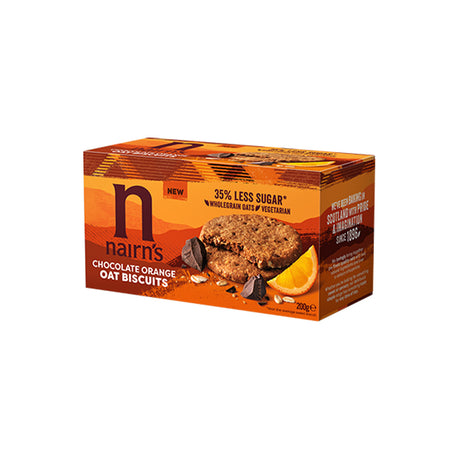 Nairn's Chocolate Orange Chip Oat Biscuits Case of 6 x 200g