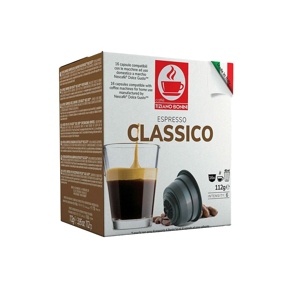 Tiziano Bonini Dolce Gusto Compatible Espresso Classico Coffee Pods