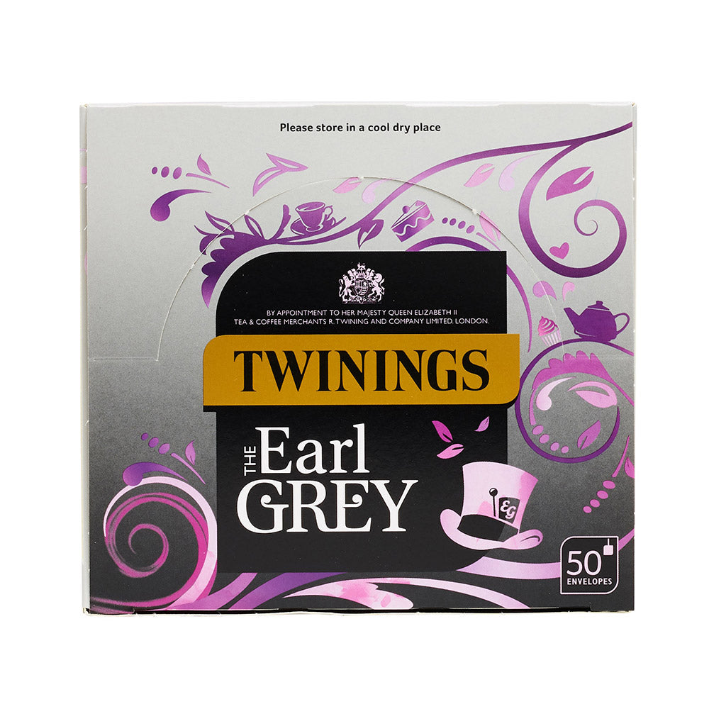 Twinings Earl grey 50 enveloped tea bags box