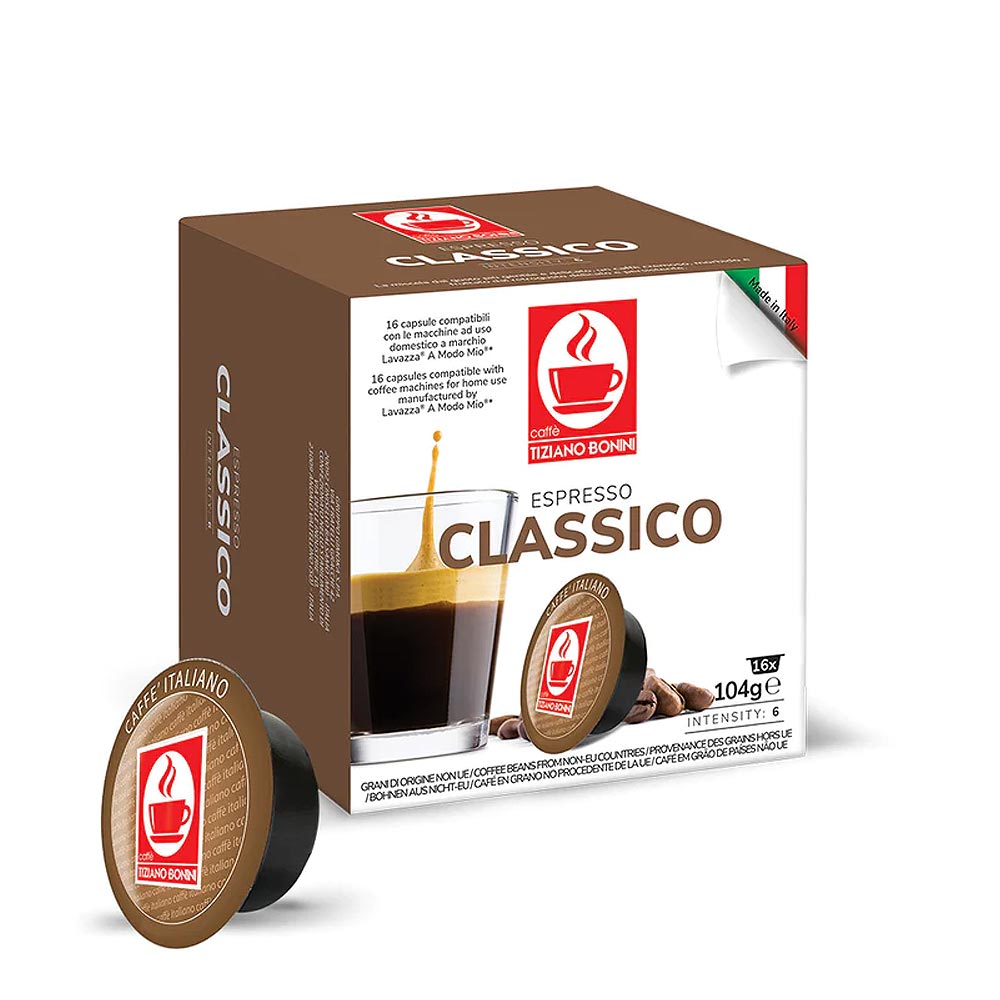 Tiziano Bonini Espresso Classico Lavazza A Modo Mio Compatible Coffee Pods