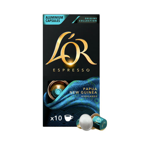 LOR Papua UTZ Espresso Coffee Capsules 1 x 10 Nespresso Compatible