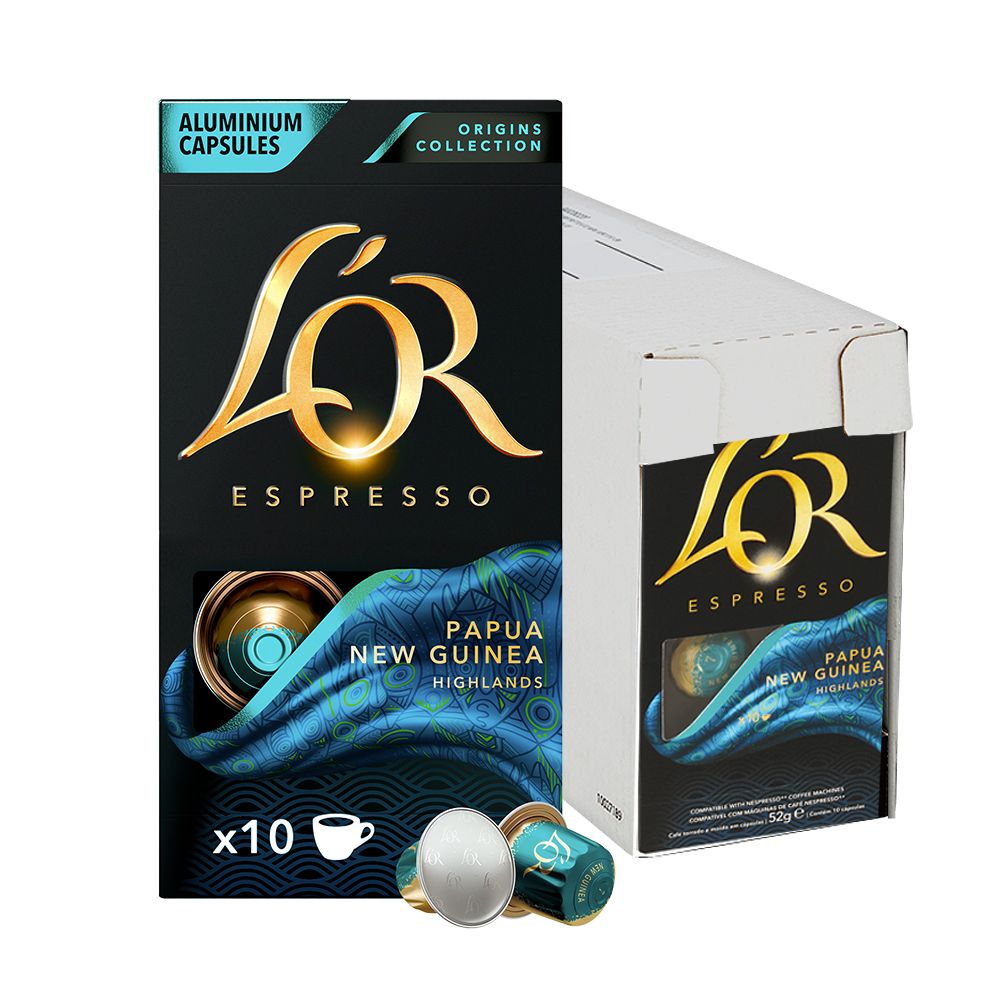LOR Papua UTZ Espresso Coffee Capsules 10 x 10 Nespresso Compatible