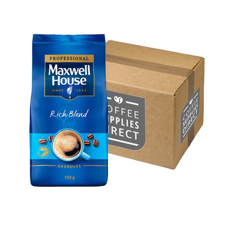 6 maxwell house Rich 750g refill bags case