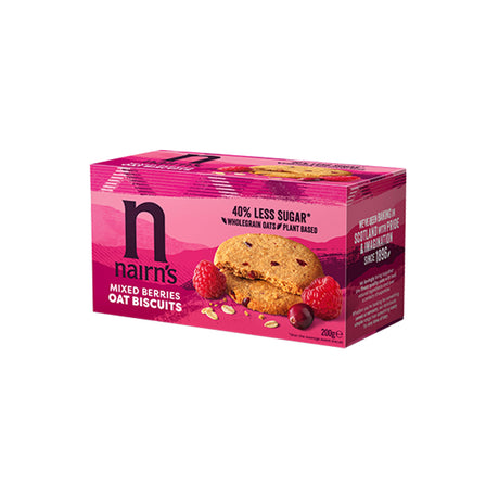 Nairn's Mixed Berries Oat Biscuits Case of 10 x 200g