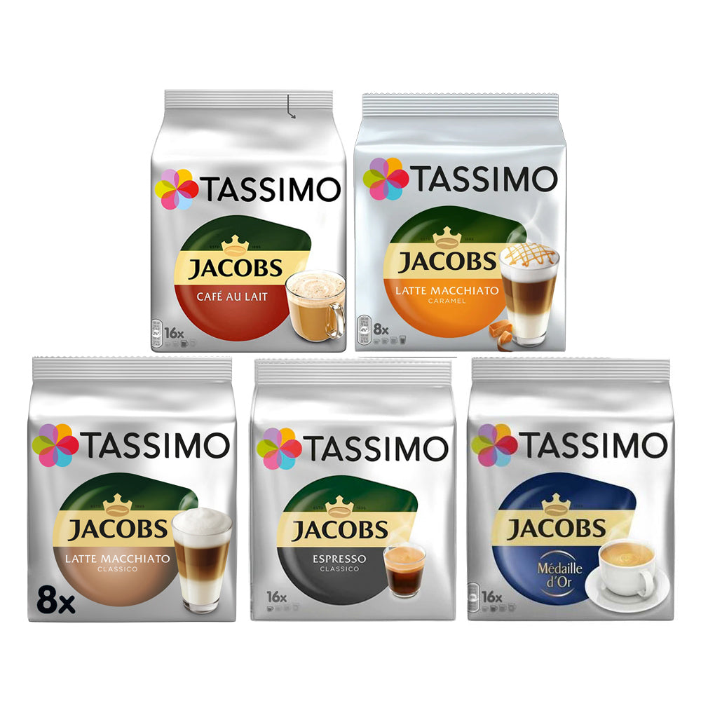 Tassimo Jacobs Coffee Pods Variety Pack 64 Drinks Coffee Supplies Direct