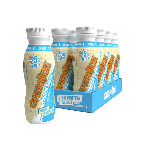 8 bottles of Grenade White Chocolate Protein Shakes