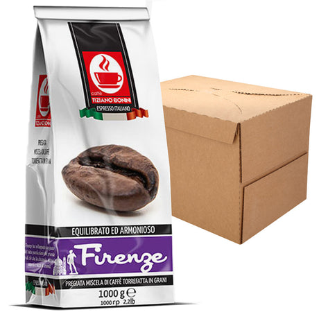 Tiziano Bonini Firenze Coffee Beans 6 x 1Kg case with box