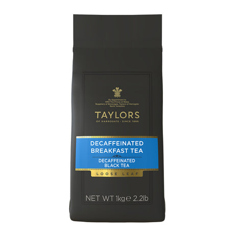 Taylors of harrogate Decaffeinated breakfast loose leaf tea 1Kg bag